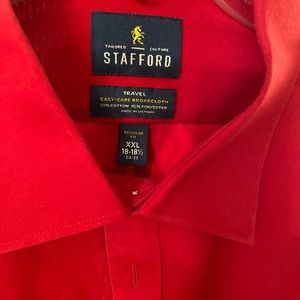 Mens Stafford Dress Shirt Like New RED